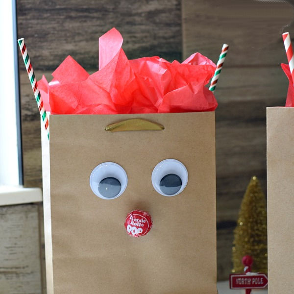 making Rudolph Treat Bags