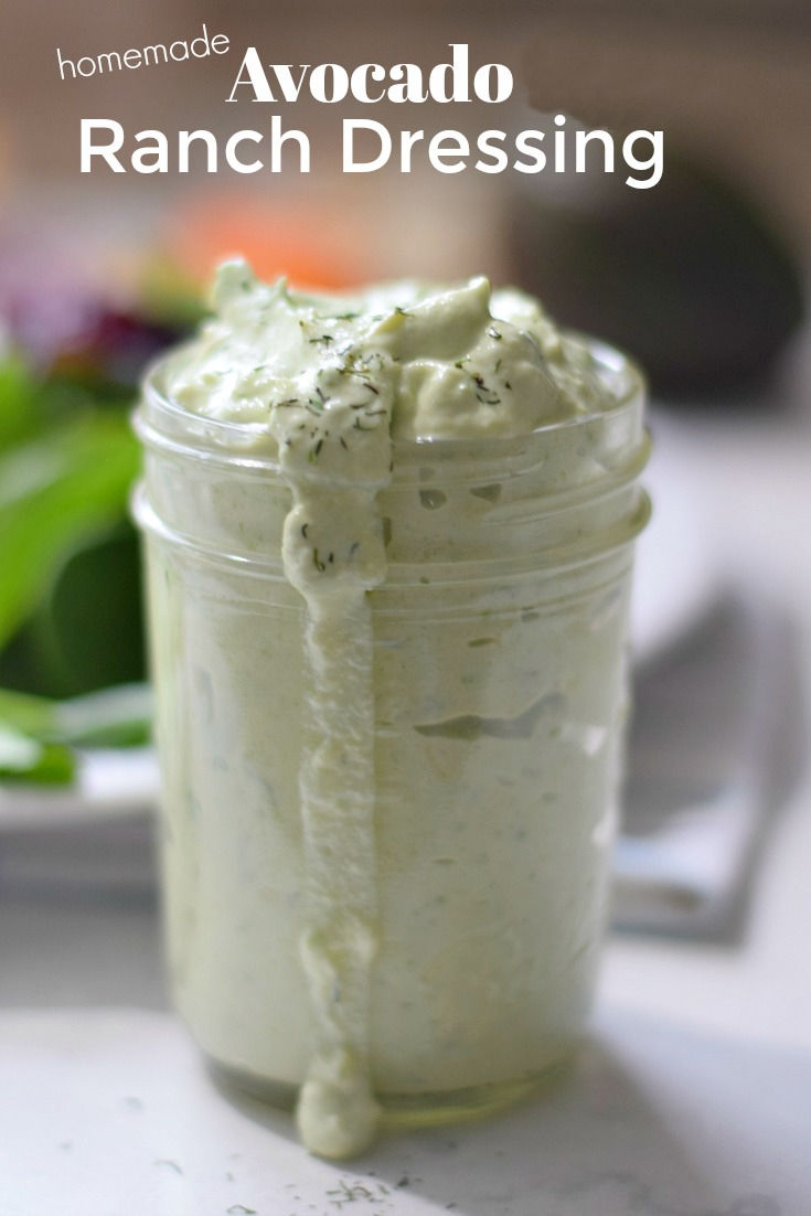 homemade avocado ranch dressing