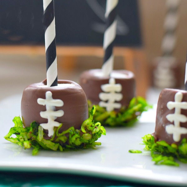 football marshmallow pops treats