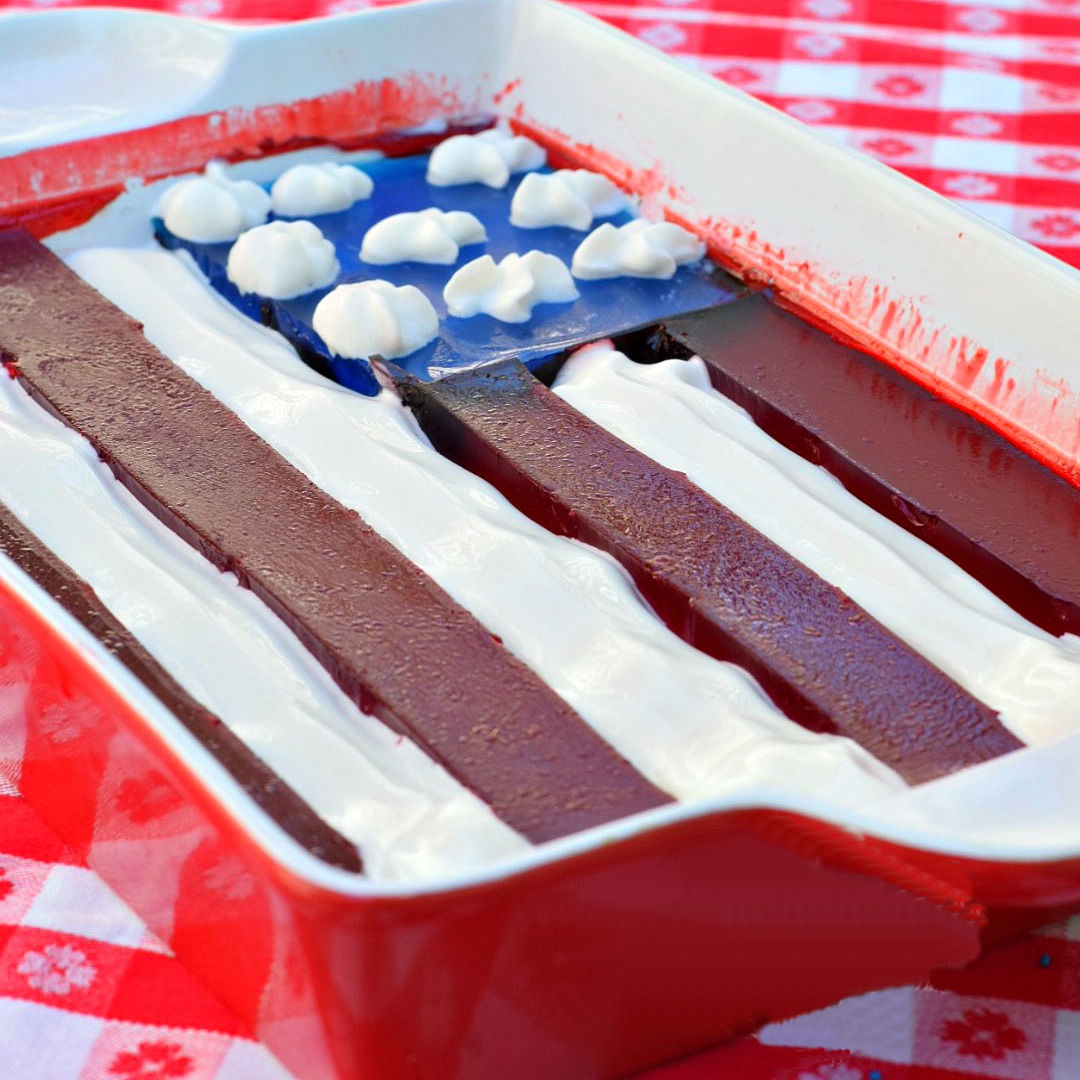 American Flag Jello Dessert