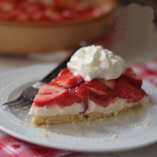 Slice of strawberry pizza