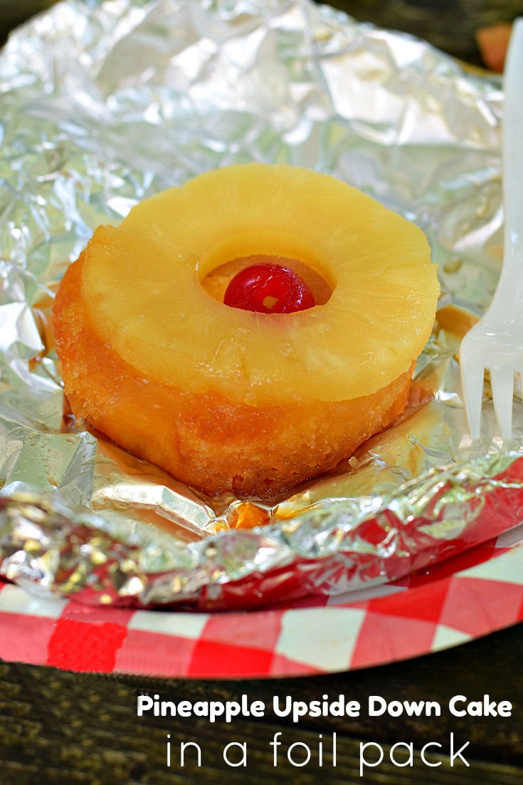 Pineapple Cake in a foil packet