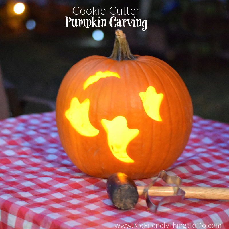 pumpkin carving with cookie cutters