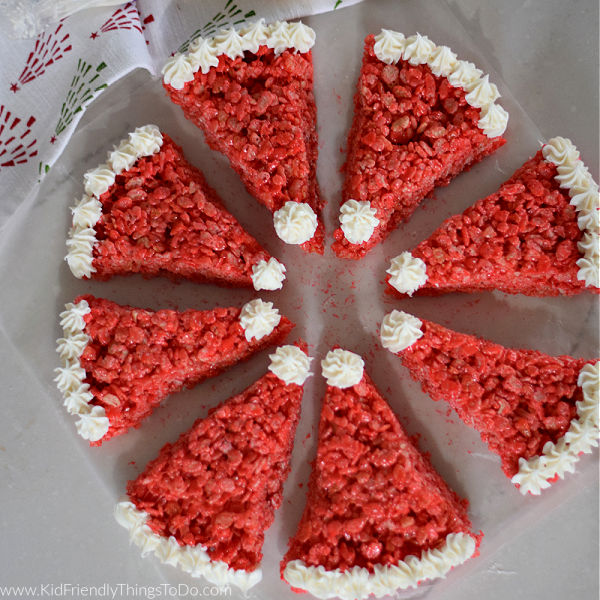 Santa Hat Rice Krispies Treat