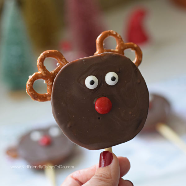 Reindeer apple slices Christmas treat