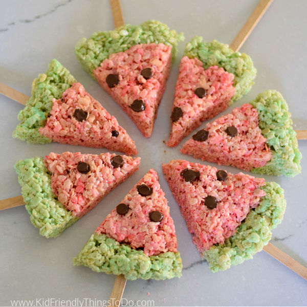 watermelon rice krispies treats