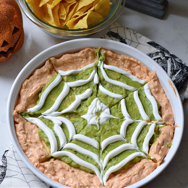 spider web Halloween dip