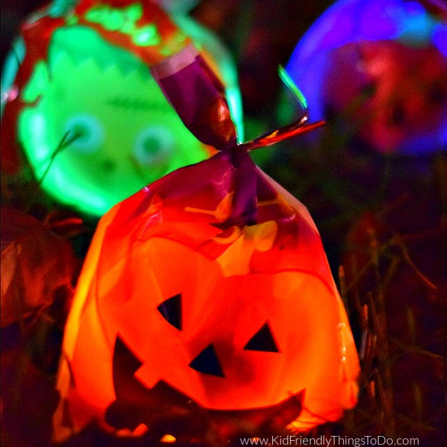 glow in the dark Halloween candy game