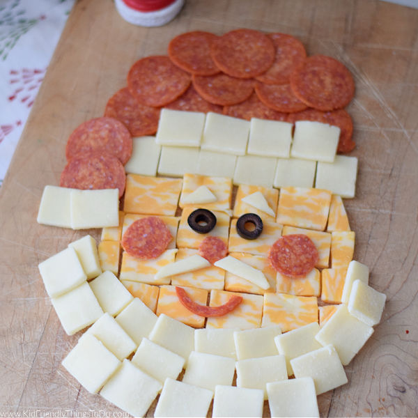 Santa cheese board