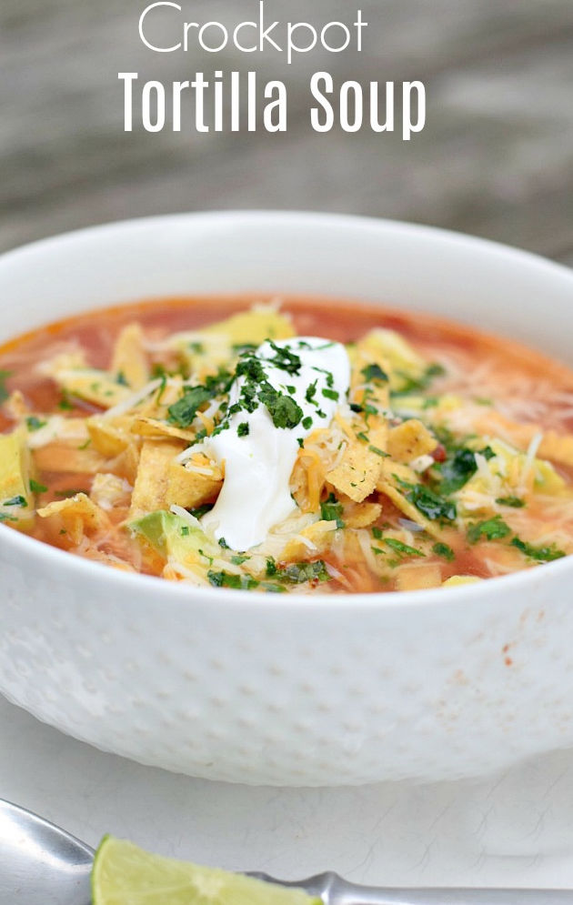 slow cooker tortilla soup