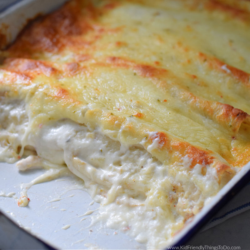 white chicken enchiladas