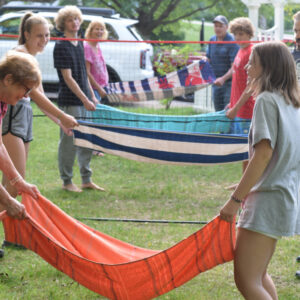 water balloon volleyball game