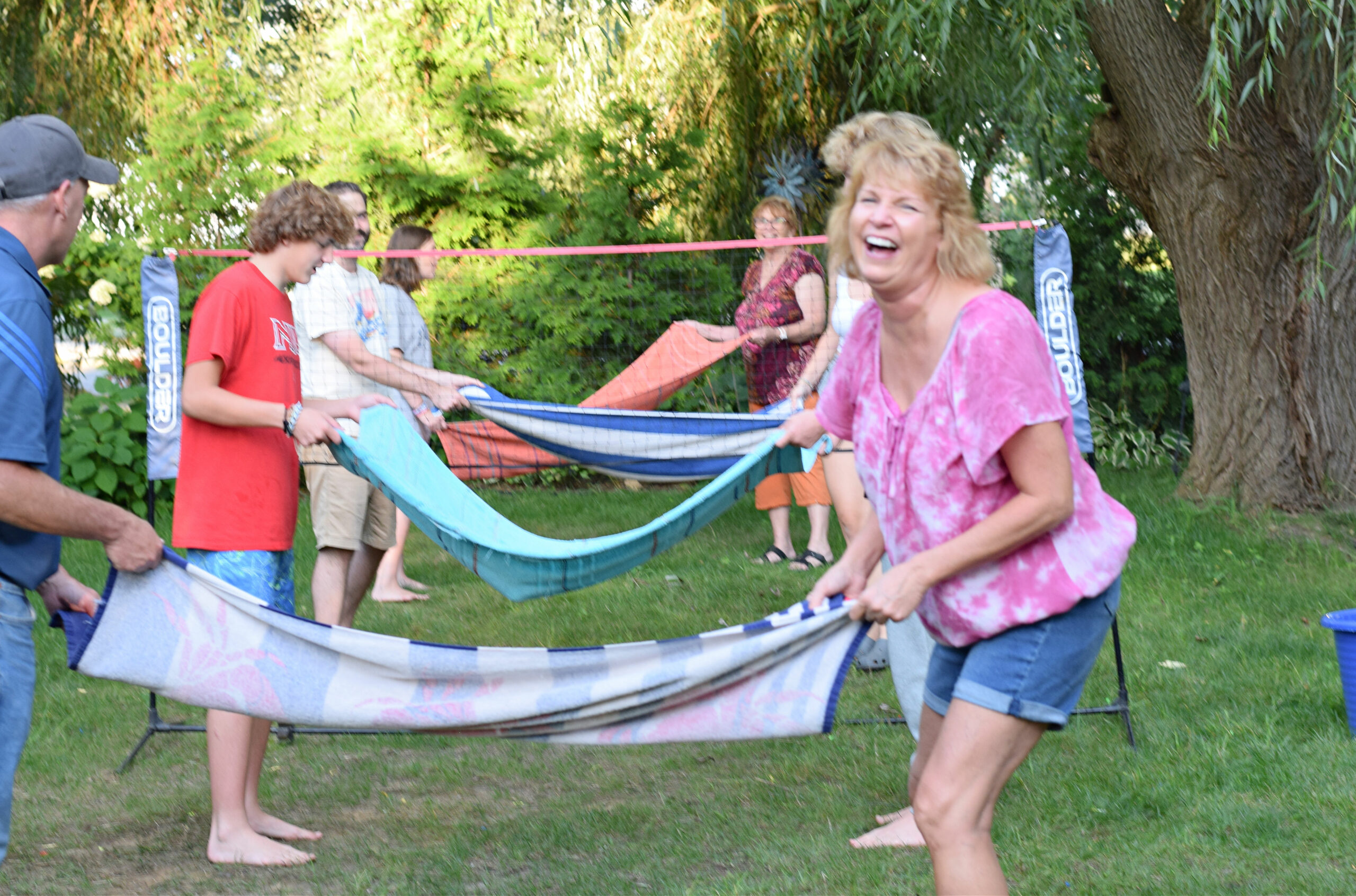 water balloon volleyball game 