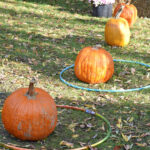 pumpkins in a row