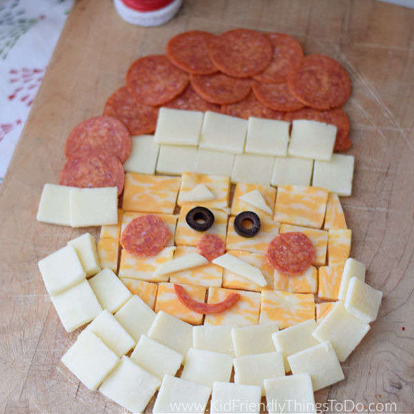 Santa cheese board