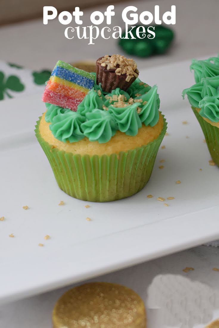 St. Patrick's Day pot of gold cupcakes