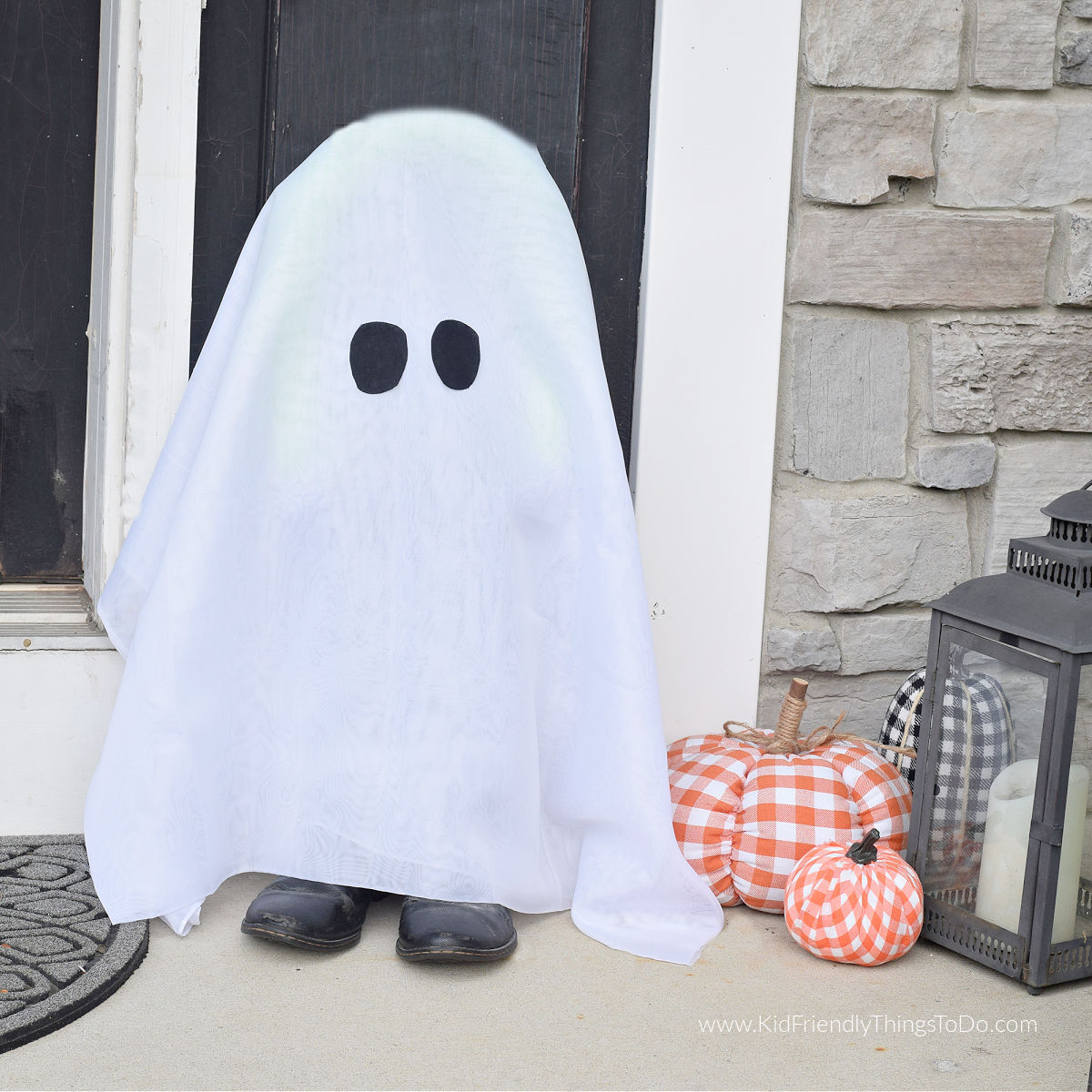 pool noodle ghost kids decoration