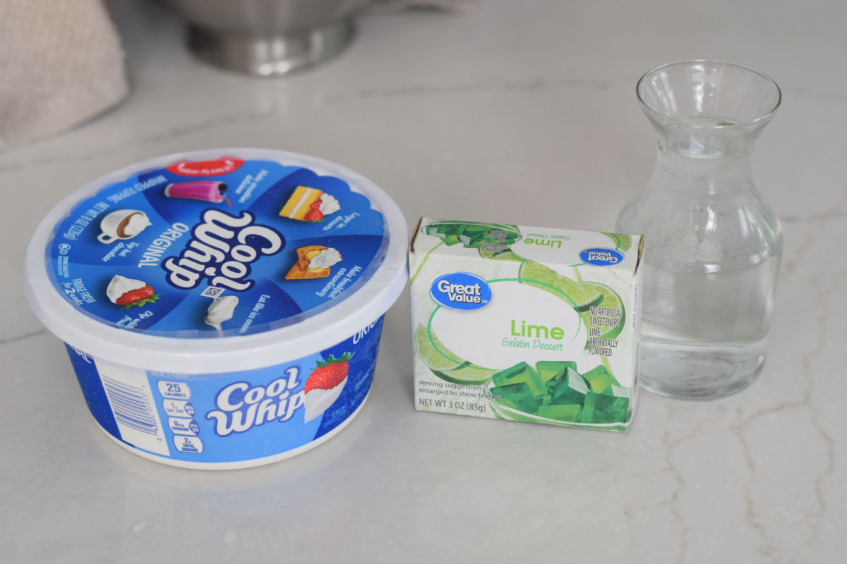 ingredients for Jell-O layered dessert 