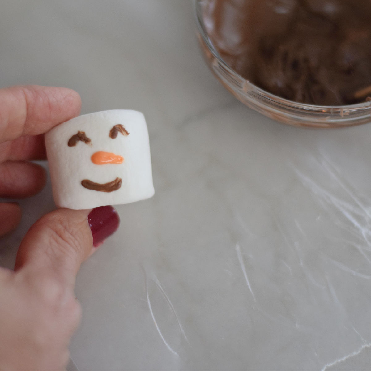 marshmallow snowman