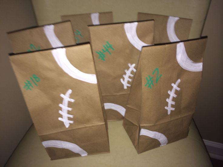 football paper bags 