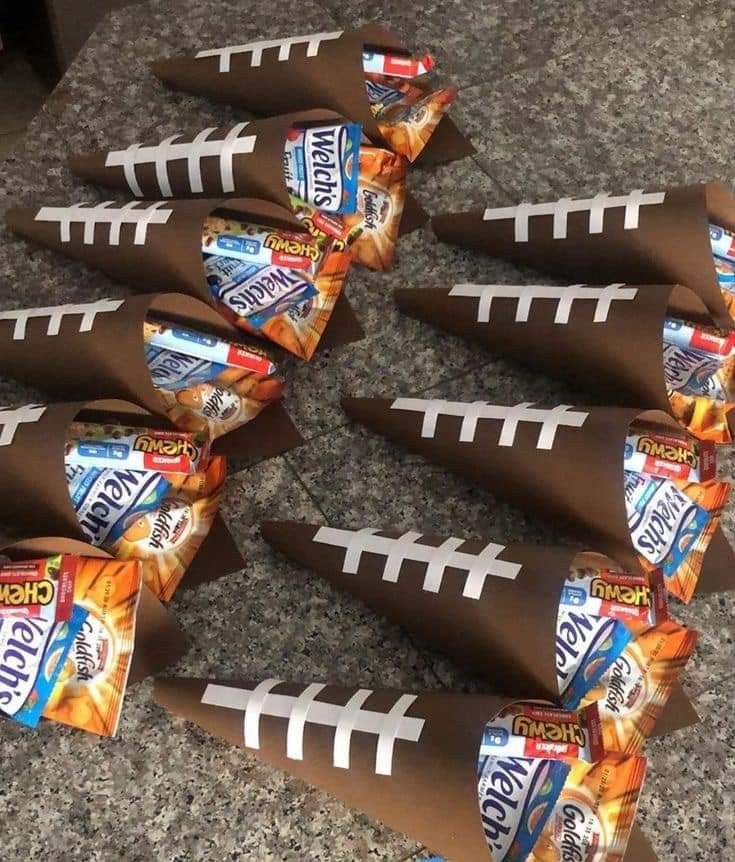 football snack cones 